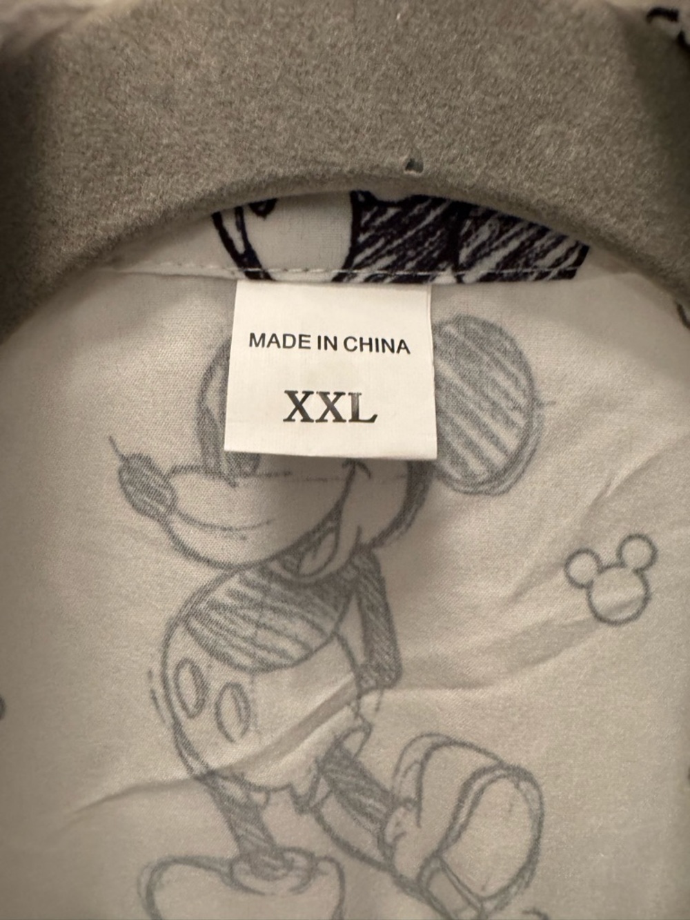 NWT- Men's White Mickey Mouse Sketch Short-Sleeve Button-Up Shirt - Picture 2 of 6